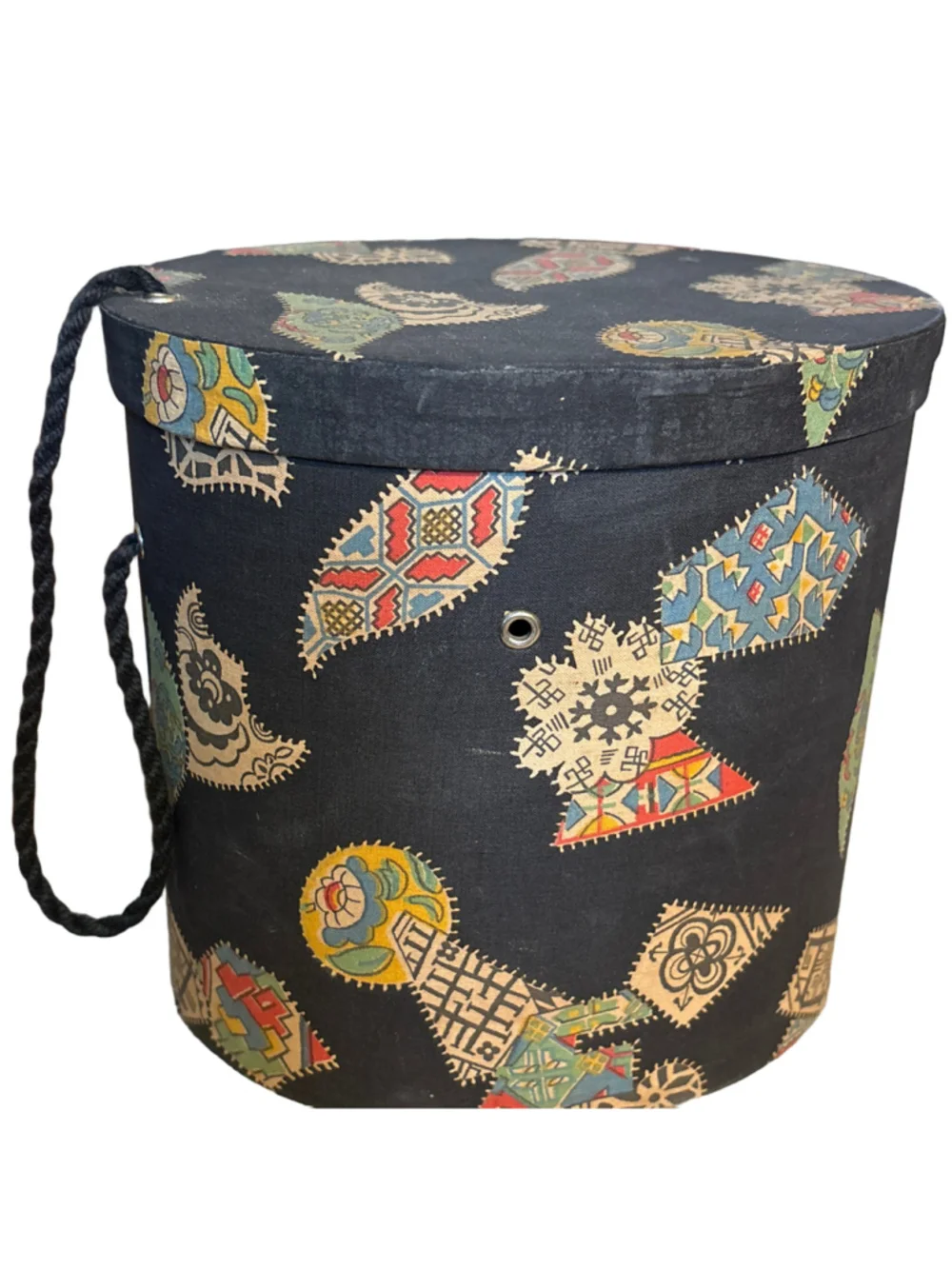 Unbranded Decorative Oval Storage Bin One Size Black Multicolor